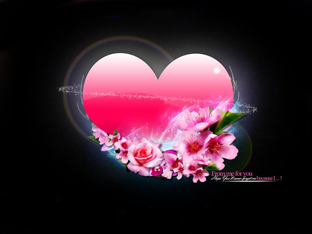 Download Heart & Flowers wallpaper